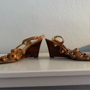 Stylish Tan Wedge Sandals